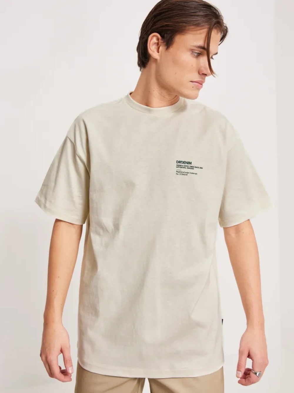 Dr Denim ‘TROOPER TEE’ Graphic Cream T-shirt SIZE M